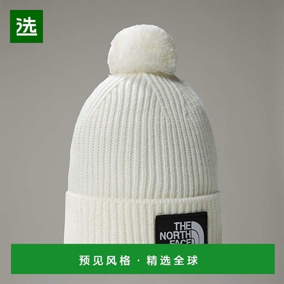 欧洲直邮北面TNF 方形徽标针织帽帽子TheNorthFace绒球帽