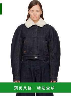 1h可退 香港直邮Jacquemus 女士 海军蓝 The Ovalo de-Nîmes 牛仔