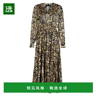 【美国直邮】TAHARI女士连衣裙V领长袖中长款修身时尚 优雅自然女