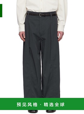 1h可退 香港直邮Lemaire 男士 灰色 Maxi Pleated 长裤 PA1202LF1