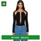 香港直邮Marine Serre 黑色 1h可退 Jersey 女士 Draped Crewn