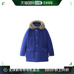 Arctic系列 男士 23年新款 欧洲直邮WOOLRICH 蓝色棉混纺派克大衣