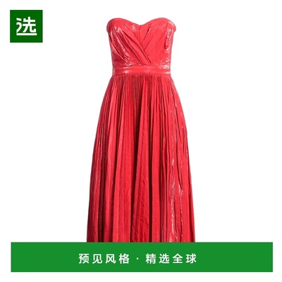 1h可退 香港直邮Elisabetta Franchi 女士 褶裥连衣裙 red红色 舒