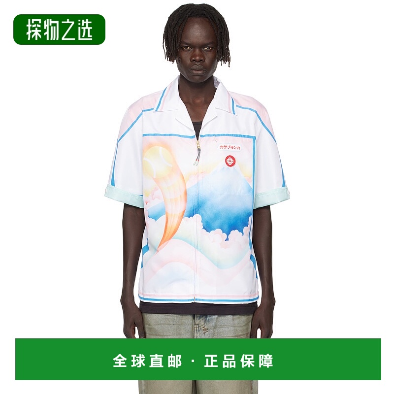 香港直邮Casablanca 男士 白色 Fuji Dream 衬衫 MPF25SWM06401