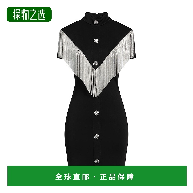 香港直邮Balmain 巴尔曼 女士 紧身连衣裙 black黑色 舒适时尚