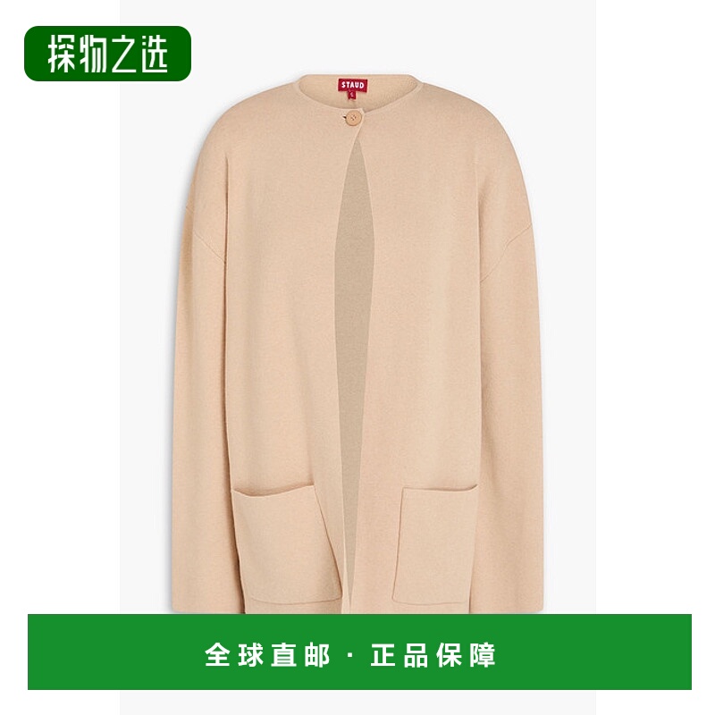 香港直邮Staud 女士 Carry 棉质羊绒混纺针织开衫 R24P3125CCCAME