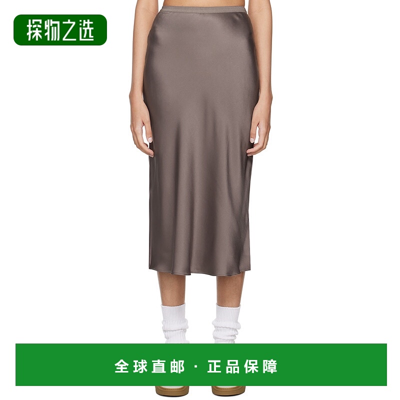 香港直邮ANINE BING 女士 棕色 Bar 半身裙 A044001B