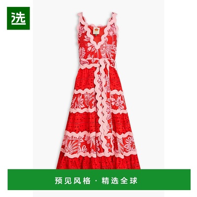 1h可退 香港直邮FARM RIO 女士 Swiss dot-paneled 层叠马德拉刺