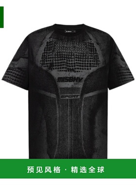 香港直邮MISBHV 男士T恤 251M140BLACK AW2025 黑色 圆领徽标T恤