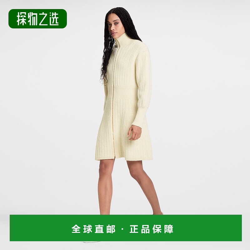 1h可退 欧洲直邮LV路易威登 Time Out女士米色羊绒老花图案厚底运