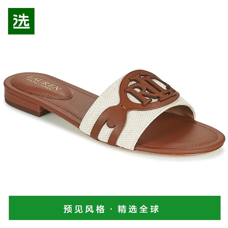 欧洲直邮Ralph Lauren拉夫劳伦女士棕色轻便休闲漏跟拖鞋ALEGRA