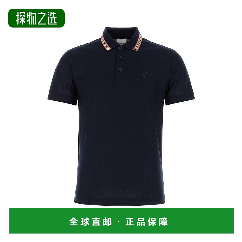 1h可退 香港直邮潮奢 Burberry 巴宝莉 男士 PIQUET 深蓝Polo衫 8