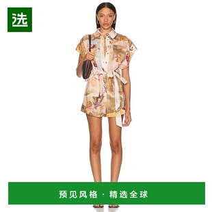 1h可退 香港直邮ZIMMERMANN 女士 Ascension 翻边连体衣 4235YSS2