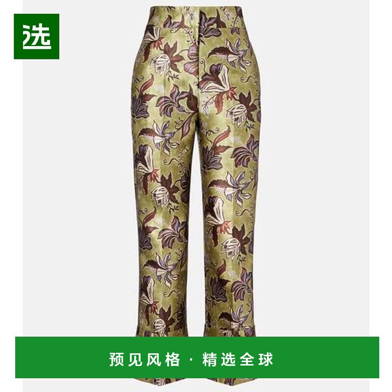 1h可退 香港直邮ALÉMAIS 女士 Citron 花朵七分裤 green绿色 舒适