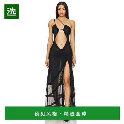 1h可退 香港直邮jaded london 女士 Fatale 黑色长款连衣裙 JWD40