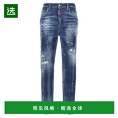 香港直邮Dsquared2 二次方 女士 1h可退 腰带袢带牛仔裤 S72LB073