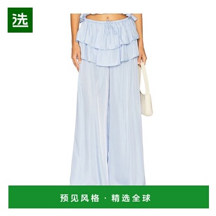 1h可退 香港直邮Weworewhat 女士 皱褶束腰喇叭型裤子 WWB17101