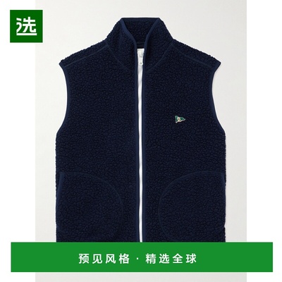 1h可退 drakes 男士 Logo刺绣羊毛混纺抓绒马甲 DR2A5O21