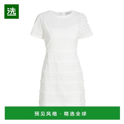 【美国直邮】HVN|Mini Natalie 孔眼刺绣迷你连衣裙