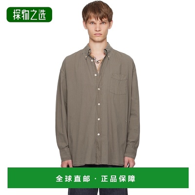 香港直邮Our Legacy 男士 灰褐色 Borrowed BD 衬衫 M4252BC