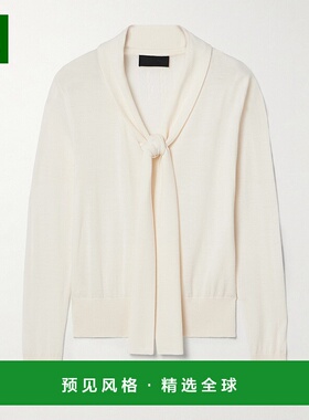 1h可退 香港直邮NILI LOTAN 女士 Ayla 打结领美利奴羊毛上衣 812