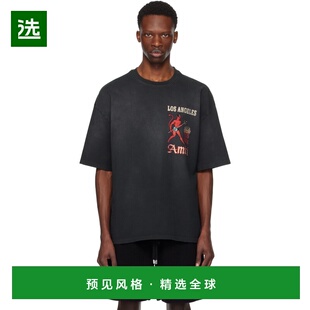 香港直邮AMIRI 男士 黑色 Crystal Sinners T 恤 AMJYTE1212