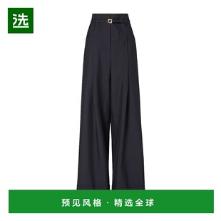 1h可退 香港直邮Fendi 细条纹休闲裤 FR6673AW7I阔腿裤