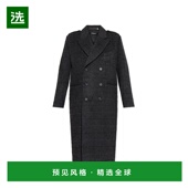 男士 黑色 大衣 香港直邮MISBHV 251M4160MLC AW2025 Checked coat