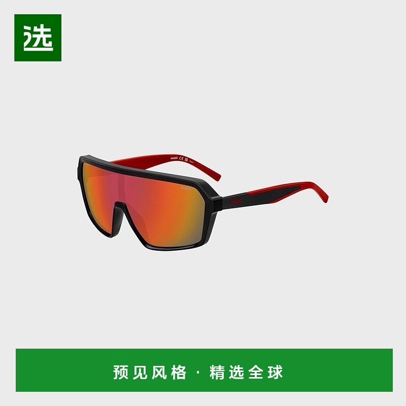 欧洲直邮HUGO BOSS雨果HUGO RED带有红色镜片的面罩式太阳镜