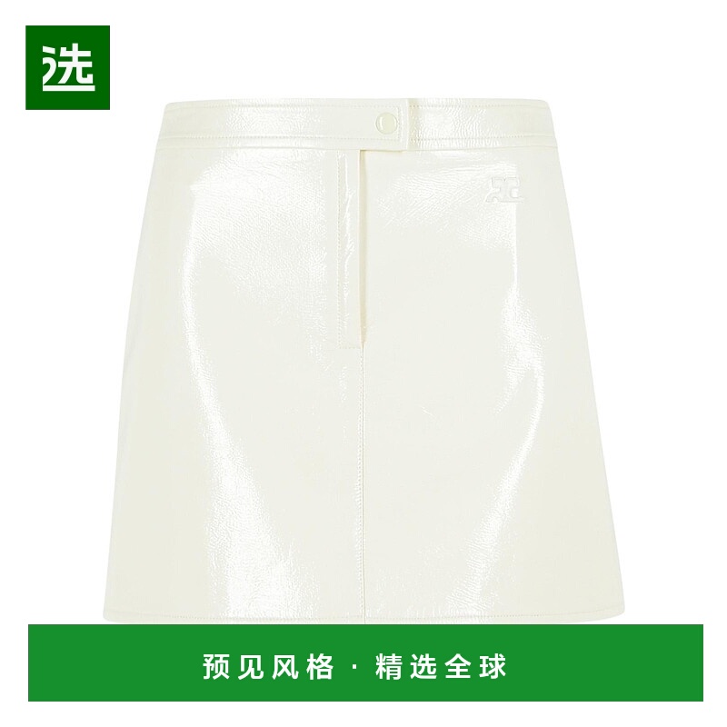 香港直邮Courreges 复古迷你裙 126CJU352VY0014半身裙包臀裙