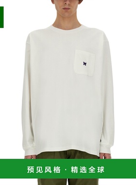 1h可退 香港直邮Needles 男士 带LogoT恤 OT261AWHITE white白色