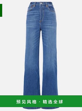 1h可退 香港直邮redone 女士 '70s 高腰阔腿牛仔裤 blue蓝色 舒适