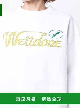 香港直邮WE11DONE 女士针织毛衣 WDTS322817UWH AW2023 白色 印花