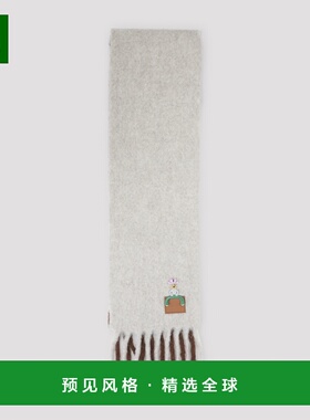 香港直邮LOEWE 女士围巾 FSA7SS1W011225 CO 白色 23X176 SCARF