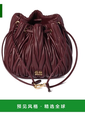 香港直邮Miu Miu 抽绳手拿包 5ND022AFPPF0007斜挎包手提包单肩包