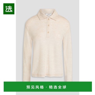 V054284590 1h可退 羊毛针织Polo衫 女士 beige米 香港直邮VINCE