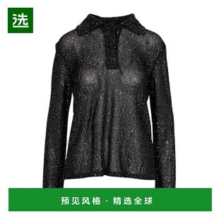 香港直邮MSGM 女士外套 3741MDM22124778499 AW2024 黑色 缀饰针p