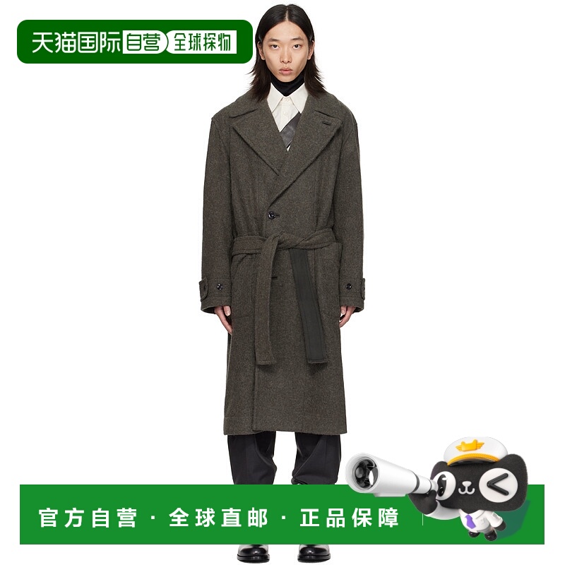 1h可退 香港直邮Lemaire 男士 卡其色 Soft 大衣 CO1135LF504