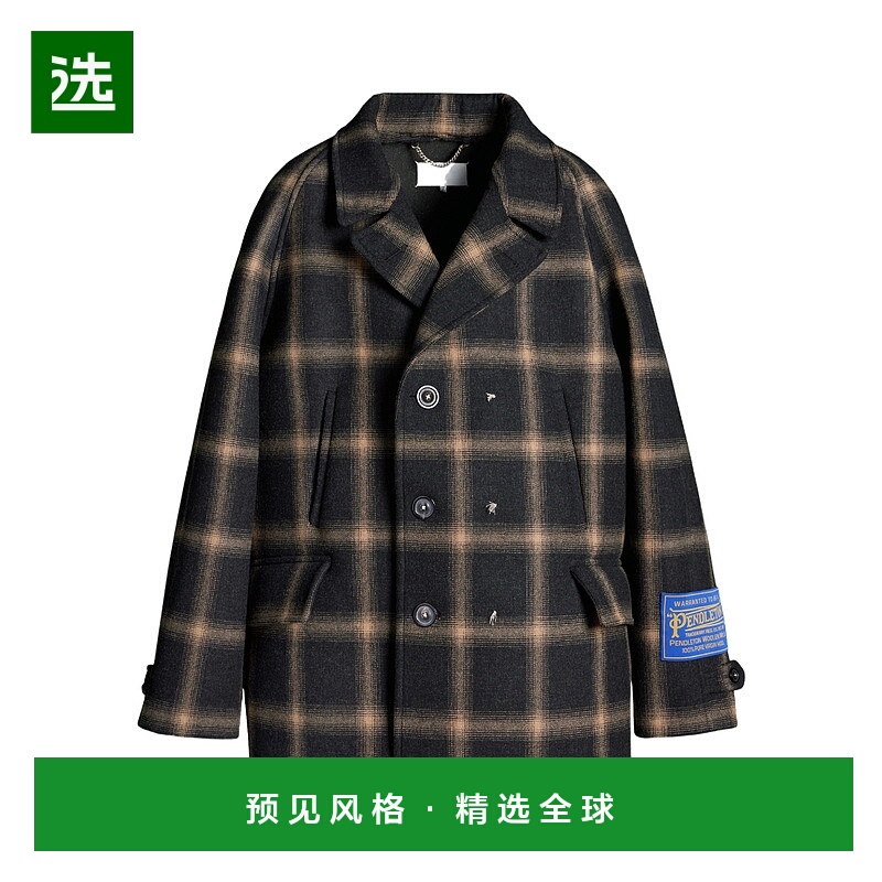 香港直邮Maison Margiela Pendleton 格纹羊毛外套 S67AM0071S782