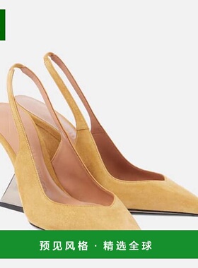 1h可退 香港直邮The Attico 女士 Cheope 绒面革坡跟鞋 beige米色