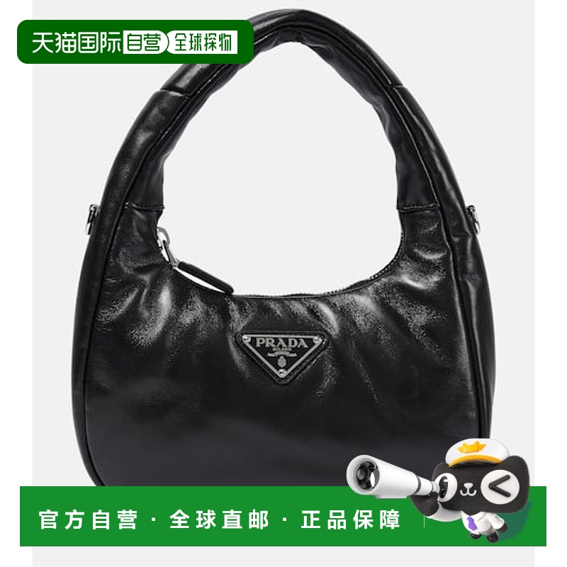 1h可退 香港直邮Prada 普拉达 女士 柔软迷你皮革手提包斜挎包