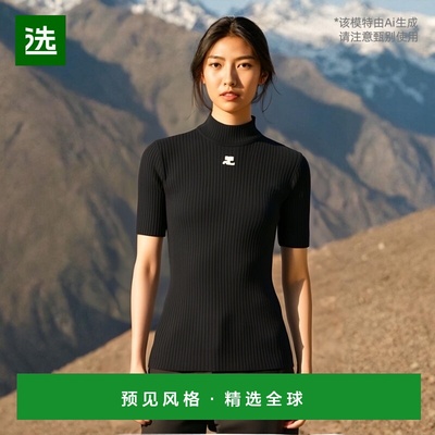 香港直邮Courreges 短袖针织衫 PERMPU026FI0001