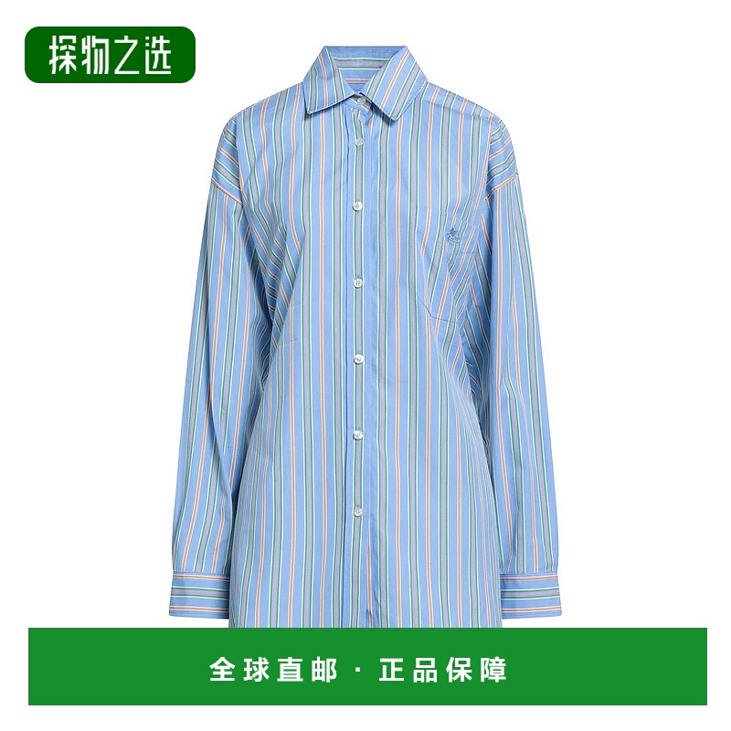 香港直邮Etro 艾特罗 女士 条纹衬衫 blue蓝色 舒适时尚