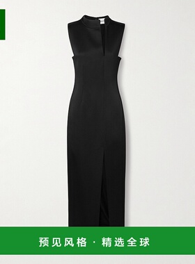 香港直邮KHAITE 女士 Lowen 缎面绉纱中长连衣裙 55304070旗袍