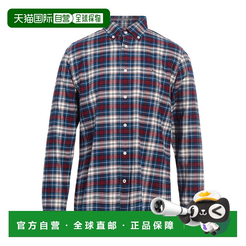 1h可退 香港直邮Tommy Hilfiger 汤米·希尔费格 男士 格纹衬衫