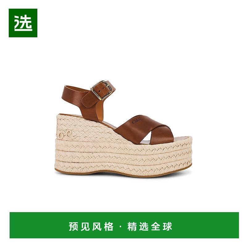 1h可退 香港直邮Chloe 蔻依 女士 Isla 坡跟凉鞋 25A10OLU厚底