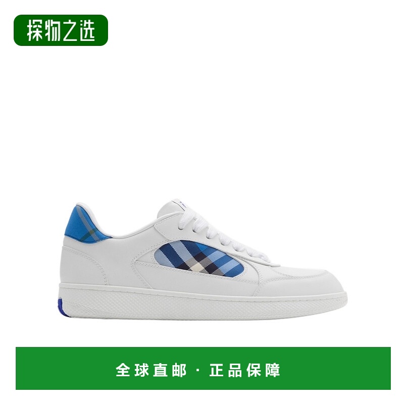 香港直邮Burberry 皮革和格纹Terrace运动鞋 81103371