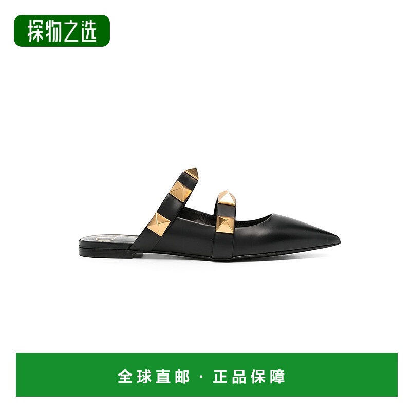 【99新未使用】香港直邮Valentino Roman Stud 平底穆勒鞋 WS0BK8