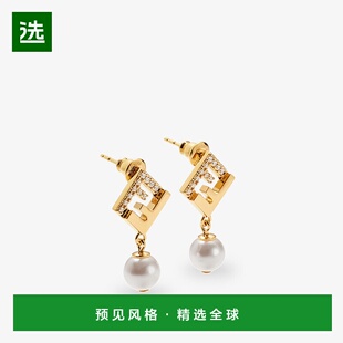 年产品 2025 Fendi Forever 金色 1h可退 耳环 欧洲直邮FENDI