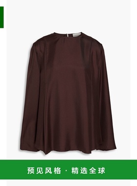 1h可退 香港直邮LOULOU STUDIO 女士 Adalyn 褶裥斜纹丝绸上衣 AD